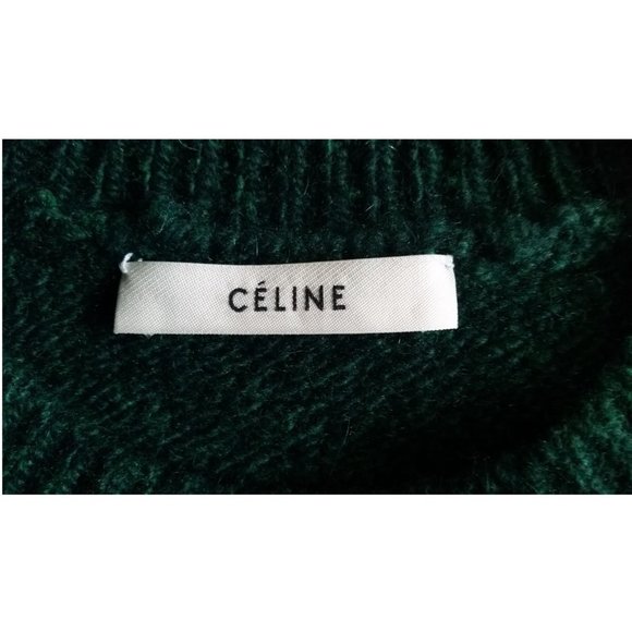 OLD Celine by Phoebe Philo - Green Cashmere Knit Sweater - Picture 7 of 11